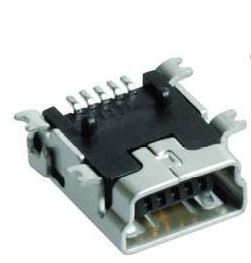 Embase Mini Usb Type B Femelle Atlantique Composants Embase Mini Usb Type B Femelle Connecteur Connectique Cordon