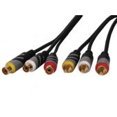  Cord.analog.A/V 3xRCA M/F 5m00 