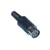  Fiche DIN 6 poles femel. metal 